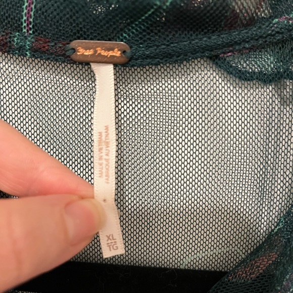 Free People Twyla Emerald Green Crop Top Size XL - Picture 4 of 9